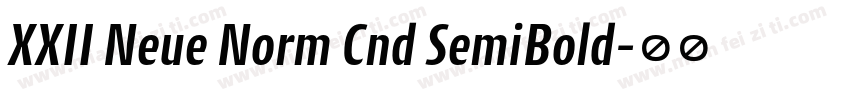 XXII Neue Norm Cnd SemiBold字体转换